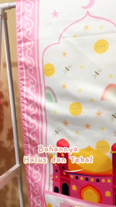 Sajadah Anak Lapis Busa Anti Slip Premium Anak SD TK Travelling Gratis Custom Nama