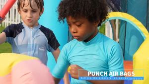 บ้านลมเด็ก ปราสาทเป่าลมสำหรับเด็ก ไอติม 235*320*343 ซม สไลเดอร์เป่าลม บ้านลมเด็ก(F1)