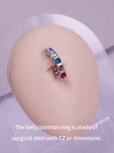 2 Chiếc Nhẫn Rốn Bằng Thép Phẫu Thuật Thiết Kế Hình Trái Tim Bướm CZ Nhẫn Rốn Ngược Dành Cho Nữ Trang Sức Xỏ Khuyên Cơ Thể Cổ Điển