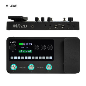 M-VAVE MK-20 Electric Guitar Multi-Effects Processor Bass Riff Loop Sound Card Drum Machine Accompaniment Loop Recording Pedal