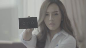 เรียล ทัชสวิตช์ แบบ 1 ปุ่ม Real Touch Switch สีดำ