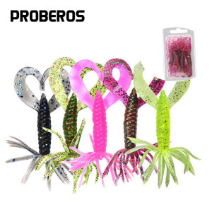 5Pcs Soft Lure Floating Squid Swimbait Fishing Lures Silicone Octopus Skirt Worm Larva 7cm 1.8g Artificial Baits For Perch Pike