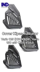 Tutup-Cover-Penutup-Tameng Kipas Mesin Radiator Karbon-Carbon Honda Vario 125 K60-K60R/Vario 150 New LED eSP K59-K59J 2015-2018