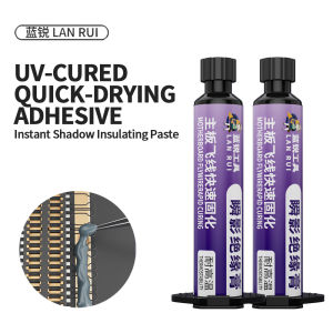 LANRUI 10ml UV Curing Instant Shadow Insulation Paste for Mobile Phone Motherboard PCB Flying Wire Repair Insulation Curing Tool