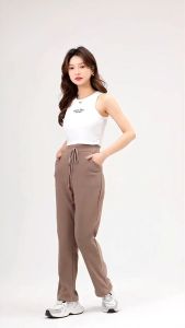 Baju Raya 2024 Viral MK straight cut pants women Zoe Slim Straight Drawstring Women Pants Seluar Perempuan [P36/025]