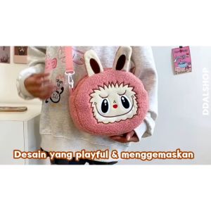 Tas Selempang Wanita Karakter Labubu Bag Anak Anak Remaja Cewek Kekinian Gaya Korean Style