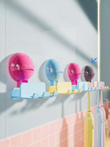 noooth | Wall-mounted Toothbrush Holder Without Drilling Suction Cup 3 Hooks