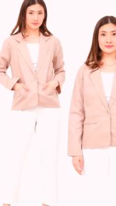 NHM Blazer Kerja Wanita Formal Geby | Outwear Basic Katun