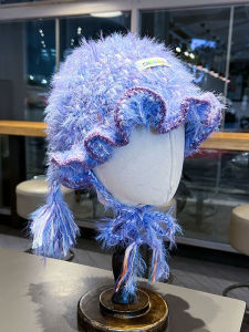 K-style Mixed Color Plush Bonnet Childrens Autumn and Winter Thickened Fleece Ears Protection Cap Cute Braid Shoelace Baotou Ushanka