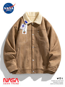 Áo Khoác Da Cừu Lông Cừu WASSUP PANDA Dành Cho Nam Mùa Thu Đông Ấm Áp Có Khóa Kéo Thời Trang Mỹ