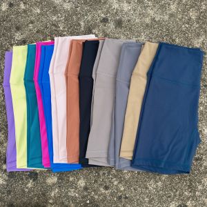 Solid Color Cycling Women Sport Yoga Short leggings Compression Support Sweat-Wickin Comprehensive Training Jog Internal Pocket