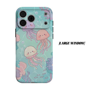 BILIBILI | Cute Jellyfish Phone Case for iPhone 18 17 16 15 14 13 12 11 Air Pro Max Plus Double-layer Cover