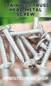 100pcs #4 Stainless Truss Head Metal Screw/Self-Tapping/stove screw Stainless Steel 304