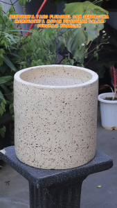 POT BUNGA GERABAH TANAH LIAT SILINDER KOMBINASI D30 T30 - GERABAH D30 SILINDER