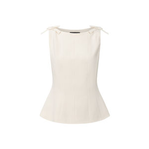 LadyS Elite | Black and White Key Design Sleeveless Top Flare Pants Set for Early Autumn Workplace