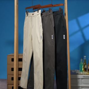 2024 Summer Ultra-thin Fashionable Casual Pants for Men Soft Elastic Slim Straight Solid Color Trousers for Men Black Beige Grey