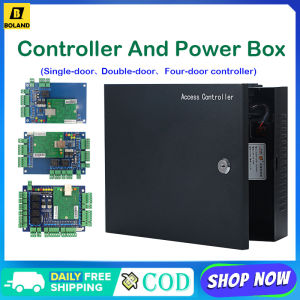 Boland Access Control Board Panel TCP/IP Network 1/2/4 Door Controller RFID Access Control System Software DC12V Power Supply Box