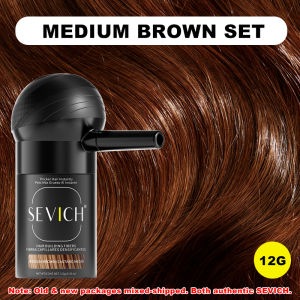 SEVICH Hair Fiber Thickening Spray Set 12g Instant Regrowth Powder Hair Building Fiber Applicator Hairline Powder Hair Concealer