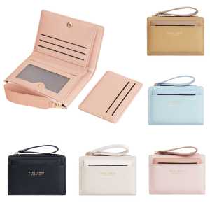 New Colorblock Bifold Zipper Buckle Coin Purse New Hand Womens Short Wallet Fashion Multi-slot Card Holder