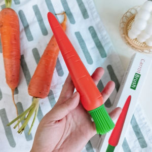 Food Grade Silicone BBQ Brush Carrot Shaped Kitchen Pancake Cooking Utensil Grilling Brush Steak Sauce Basting Brush