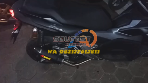 Knalpot Racing Nmax Aerox Beat Scoopy Vario Pcx Adv Xmax Mio Lexi Akrapovic Black Adw