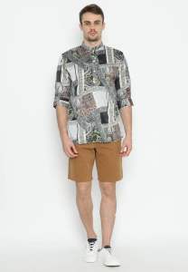 BATIK PRIA DEWASA MODERN TERBARU 2024 PAKAIAN KERJA PRIA KEMEJA BATIK PRIA MODERN