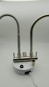 Syndra wall-mounted multi-function stainless steel single cold water faucet with double nozzles kitchen faucet