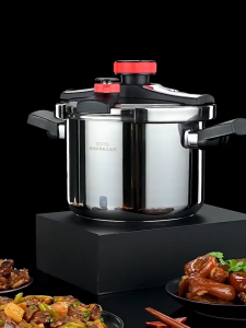 High quality stainless steel three valve pressure cooker large capacity fast cooking non stick and easy to clean
