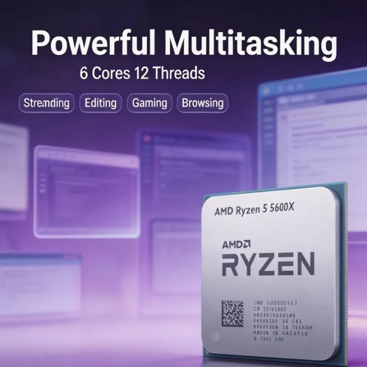 AMD | AMD Ryzen 5 5600X 6‑Core 12‑Thread 4.6GHz Socket AM4