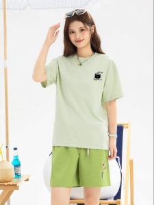 Gbiaior | Fresh Light Green Cat Print Loose and Versatile Stylish T-Shirt