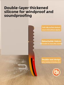 MONLEYTA | Ultra Quiet Door Seal Strip Bottom Board Gap Soundproofing Windproof Bedroom Door Bottom Edge Sealing Rubber Strip Manlieta