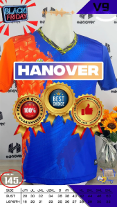 ลายใหม่ !!! เสื้อพิมพ์ลาย HanOver 09 สีน้ำเงิน ลายสวย ราคาถูก สีสด คุณภาพเกินราคา !!!