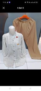 Camelia Set Botega Salur Crinkle Jumbo XL XXL Setelan Panjang Wanita