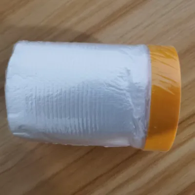 20m Pre-Taped Masking Film Clear Plastic Sheeting Plastic Drop Cloths For Painting Automotive Appliance Plastic Sheeting Cove