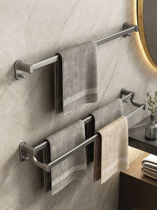 Giá Treo Khăn Tắm Không Cần Đục Lỗ Vách Phòng Tắm Bàn Treo Móc Treo Khăn Đơn Đôi Giường Ngủ Phòng Tắm Phụ Kiện Nhà Bếp