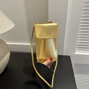 Ví Da PU Thông Thường Cho Nữ Túi Đeo Chéo Màu Trơn Túi Xách Có Ngăn Đựng Điện Thoại Di Động Phong Cách Cổ Điển