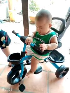 [Freeship] Xe đẩy cho bé xe đẩy 3 bánh có tay đẩy  khung thép chắc chắn cho bé