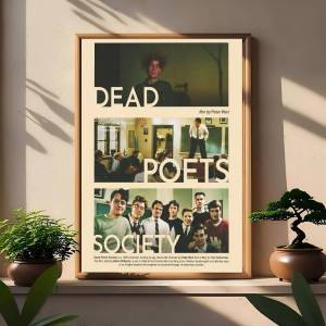 MOETCH | Dead Poets Society Movie Vintage Posters Sticky Retro Kraft Paper Sticker DIY Room Bar Cafe Kawaii Room Decor