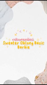 Sweater Oblong Basic Wanita BARBIE GIRL Size L- XL-XXL Bisa Bayar Ditempat COD