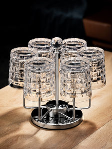Luxury Crystal Glass Whiskey Cup Set Creative Home High Aesthetic Value Brandy Foreign Liquor Beer Glasses European Style Pure Color
