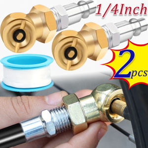 1/4 Inch Car Tire Inflation Nozzle Quick Connector Portable Air Chuck Enclosed Brass Ball for Inflator Pressure Gauge Accessories