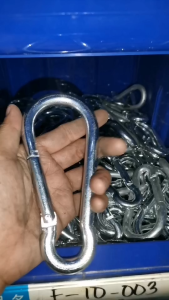 Philchi Corner 7pcs 6mm Spring Link Snap Hook Without Lock Carabiners Hook Snap Clip D-Ring Snap Link