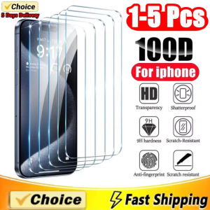1-5Pcs HD Clear Full Cover Tempered Glass For iPhone 18 Pro 17 Air 16 15 14 13 11 12 Pro Max X XR XS 7 8 Plus Screen Protectors