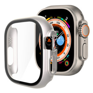 Vỏ + Kính cường lực cho Apple Watch  Ultra 2 1 49mm Watch 10 46mm 42mm Vỏ cứng Bảo vệ toàn màn hình Tấm đệm cho iwatch series 10 9 8 7 6 5 4 SE 2 1 45mm 41mm 44mm 40mm 42mm 38mm Chống rơi Đồng hồ PC Case Protector