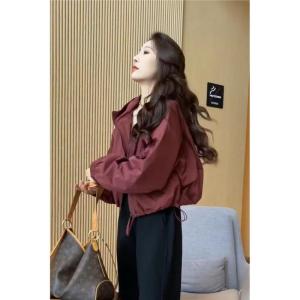 Womens Short Baseball Jacket European Style Spring Autumn New Loose Sport Coat Windbreaker Casual Commute Fashion