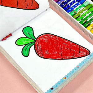 สมุดระบายสีก่อนวัยเรียนสมุดวาดภาพสําหรับเด็ก เด็กทารก บรรจุสมุดสีเด็กชายและเด็กหญิงอายุ 2-6 ปีสมุดภาพวาดภาพ