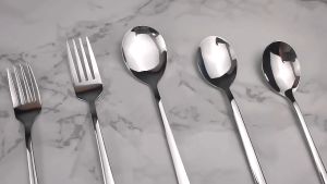 10/5/3Pcs Korean Long Handle Stainless Steel Dining Tableware Spoons Forks