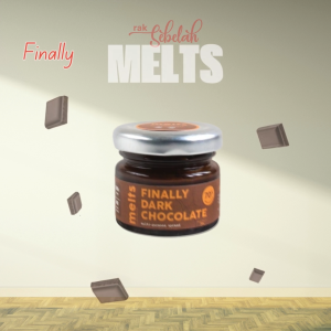 Melts Finally Dark Chocolate Spread 30g - Selai Cokelat Healthy | Plant Based | Vegan | Halal | Rak Sebelah