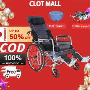 CLOT MALL Wheelchair for Adult Folded Multifunction Lightweight Bearing capacity 200KG Wheelchair Duty Senior Portable Hand Push Aluminum Alloy Steel Structure