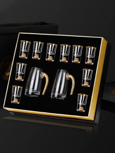 Premium Gold Foil Crystal Glass Alcohol Set